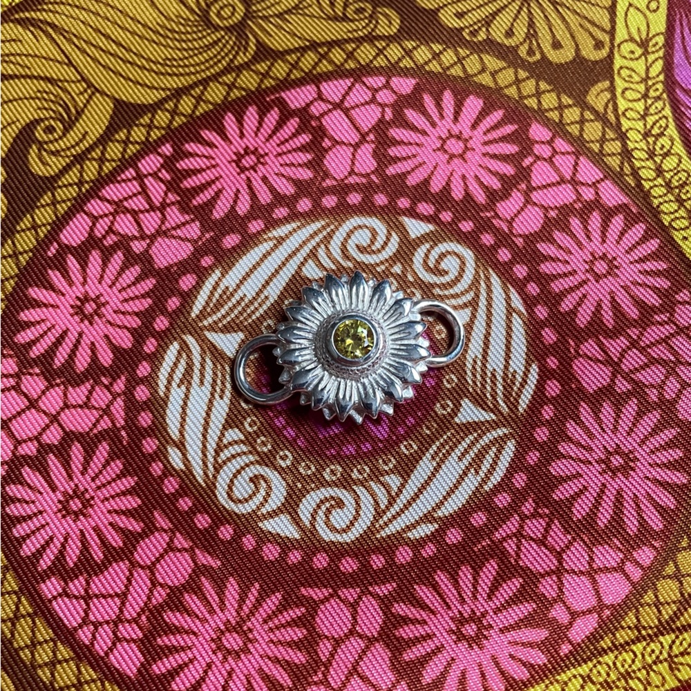 LeStage Convertible Sunflower Clasp with Yellow CZ
